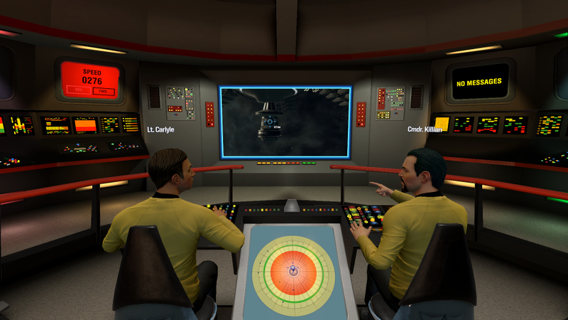 You can also play as the original TOS Enterprise, but it’s all switches and buttons. As one crew member put it, “It’s like driving a Model T.”